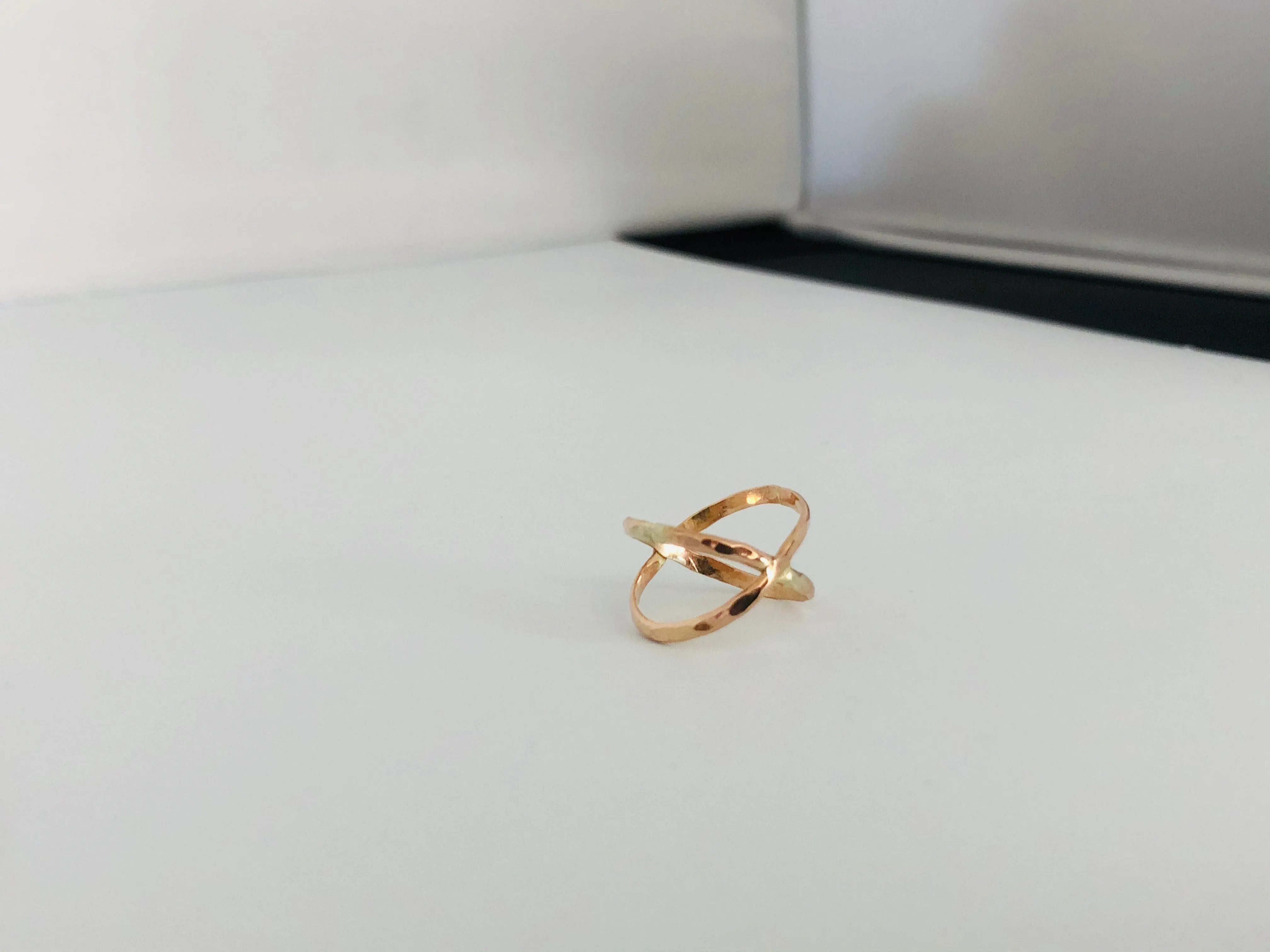 Gold Filled Cross X Ring
