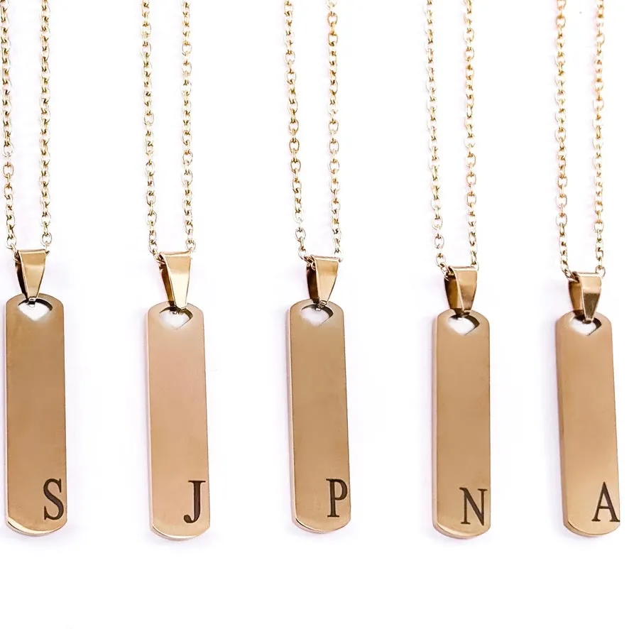Gold Initial Pendant Necklace