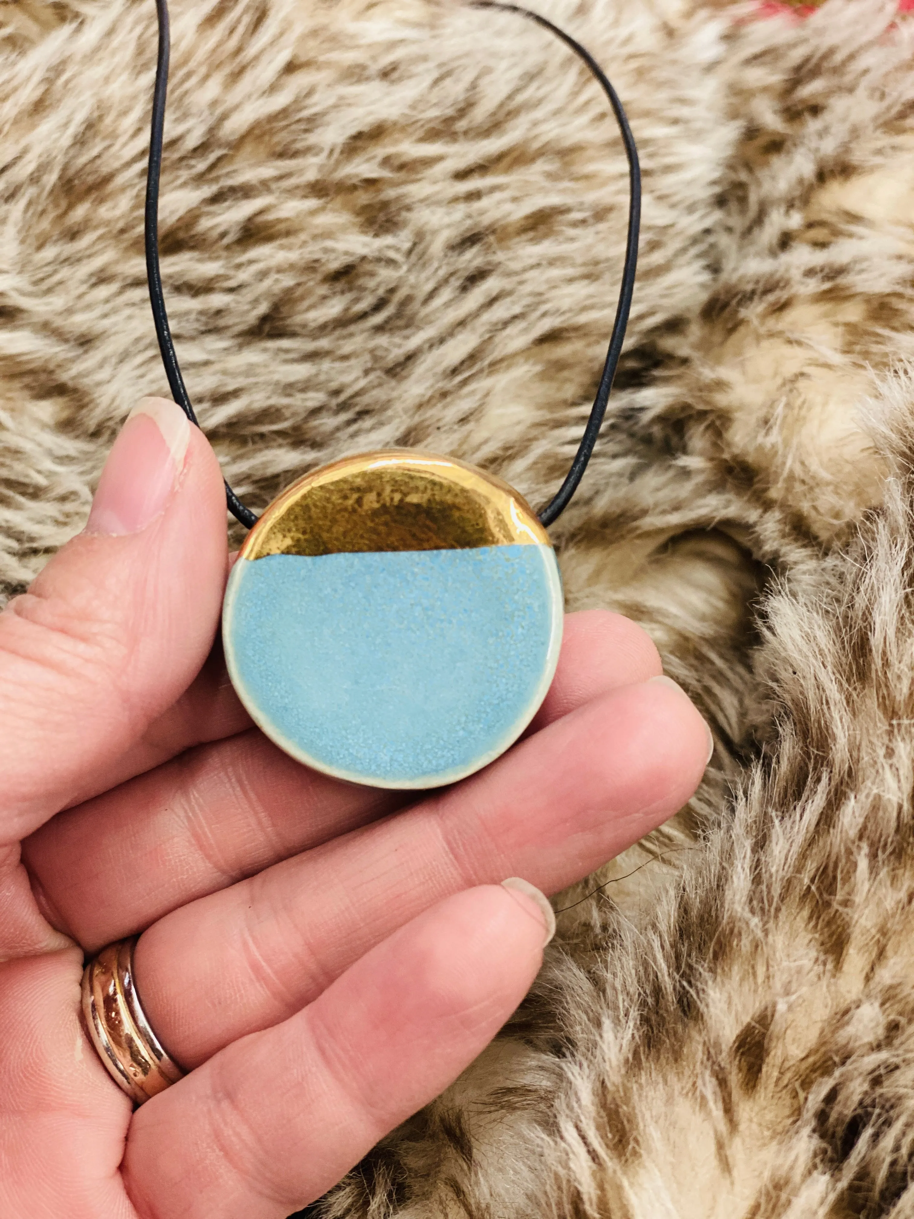 Gold Luster Floating Moon