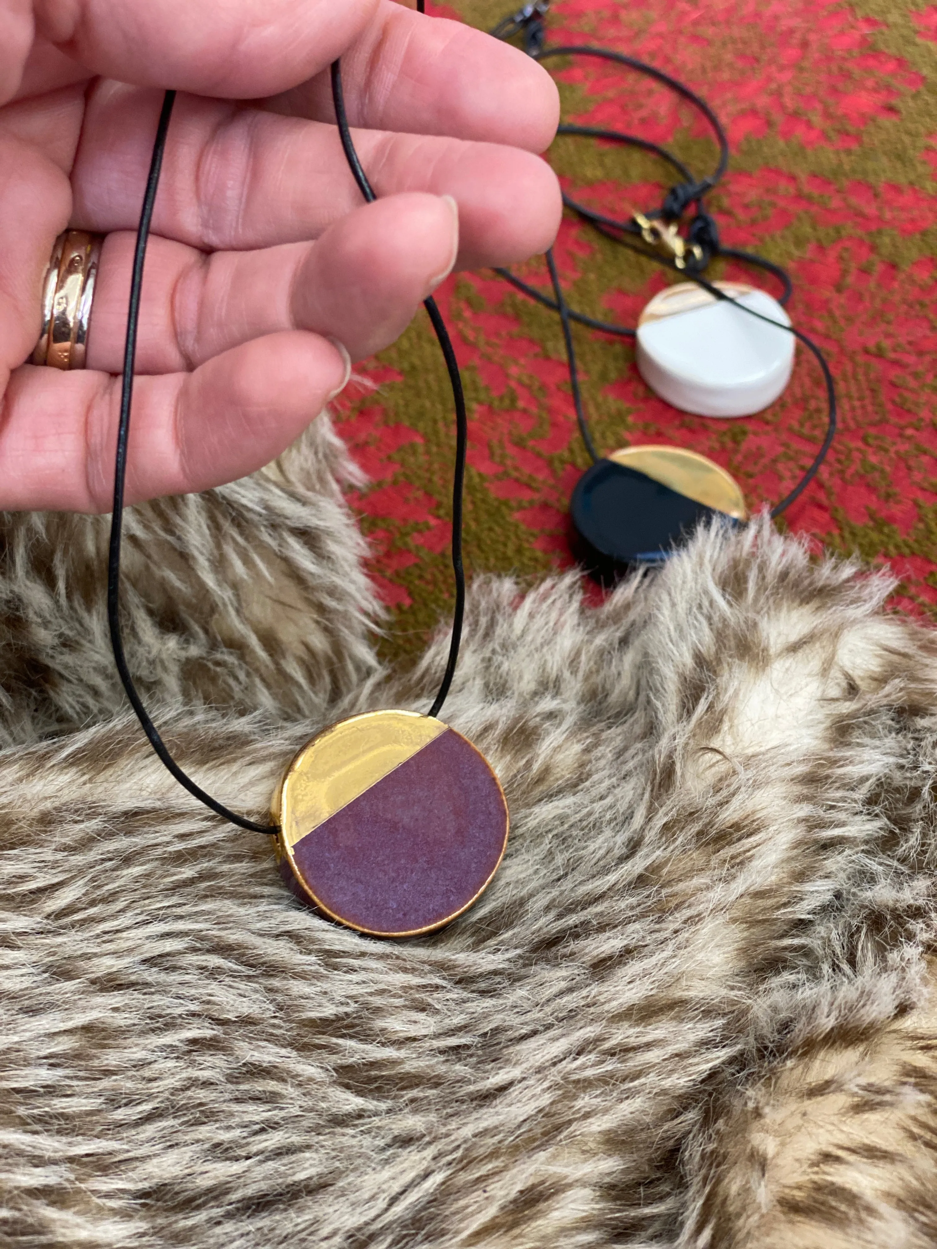 Gold Luster Floating Moon