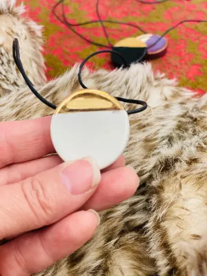 Gold Luster Floating Moon