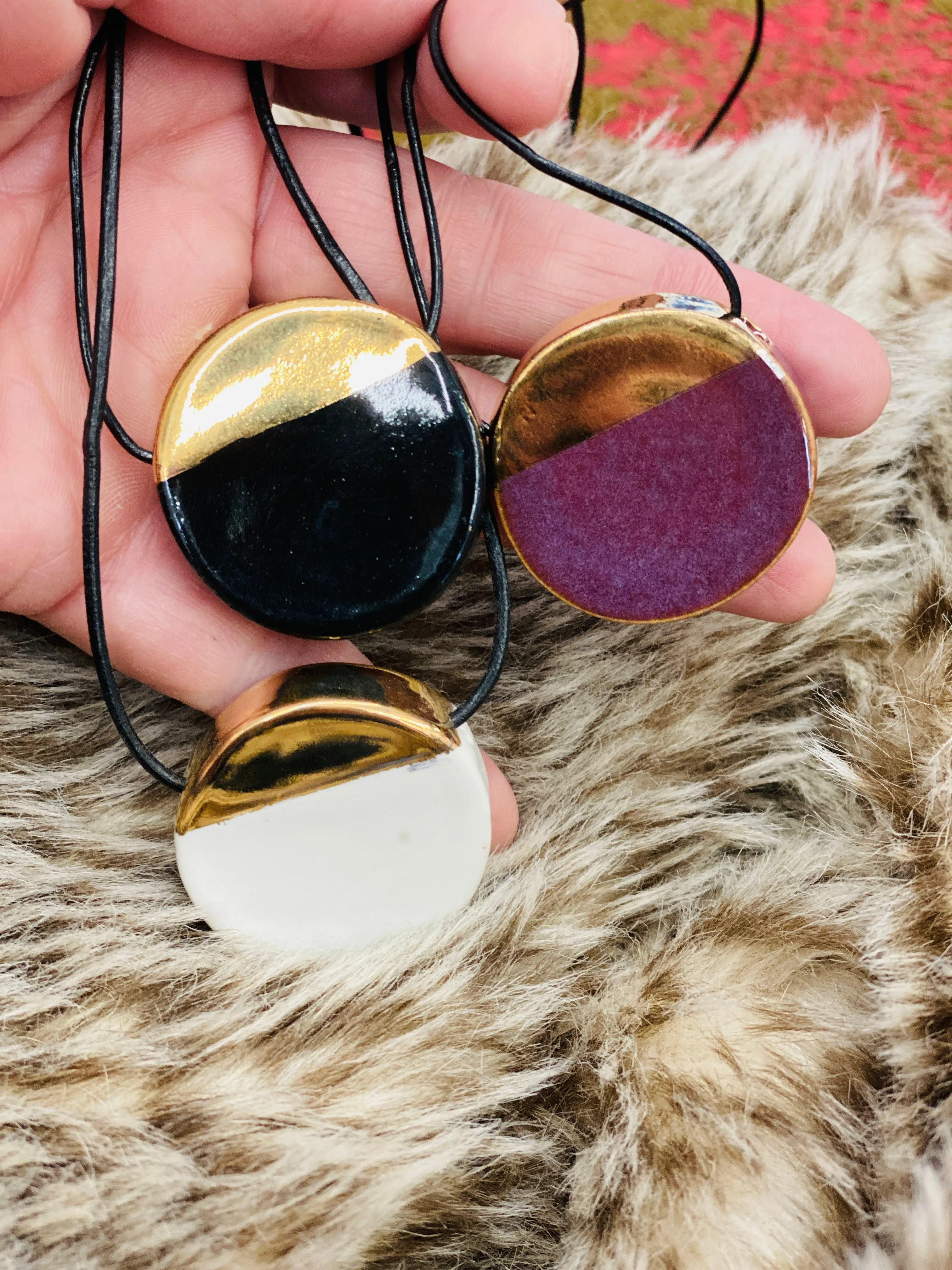 Gold Luster Floating Moon