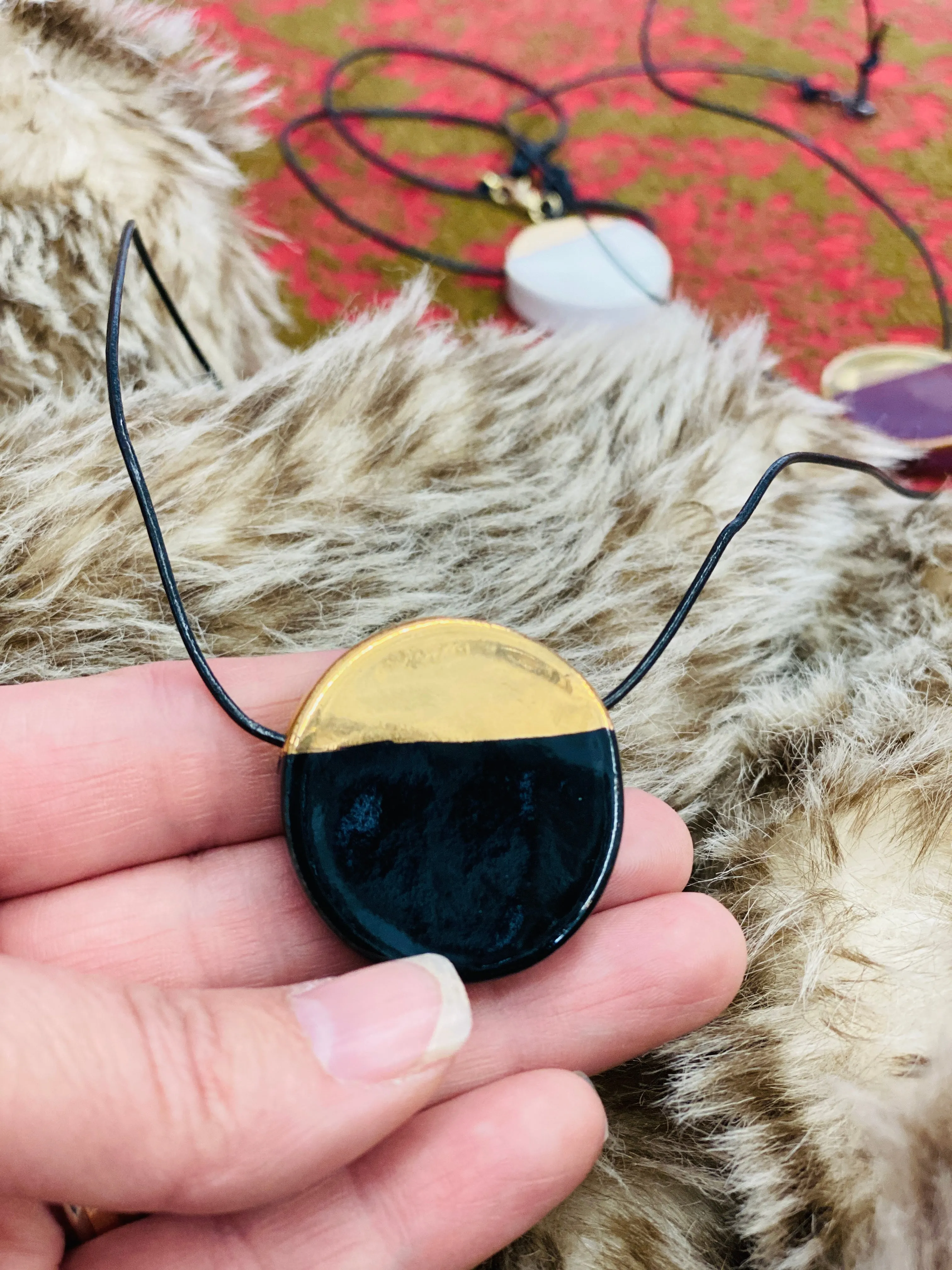 Gold Luster Floating Moon