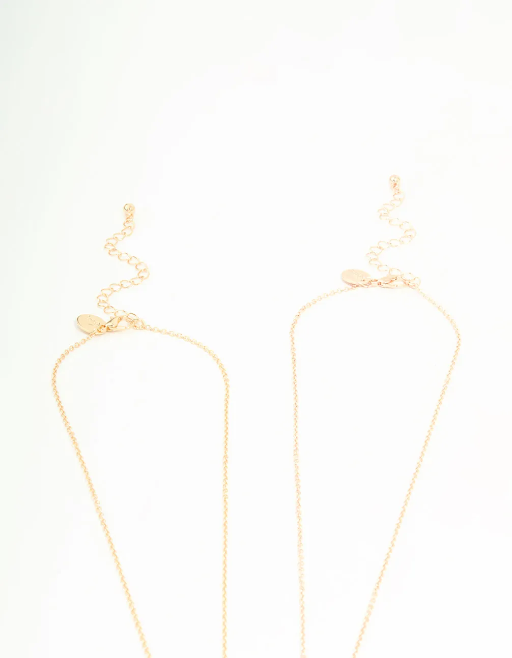 Gold Pink Diamante & Bow Necklaces 2-Pack