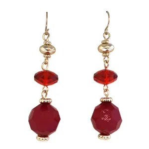 GOLD-RED EARRINGS  #FW1202546 (IB26)