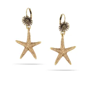 GOLD STAR FISH DROP EARRINGS #270MT3501 (9D1)