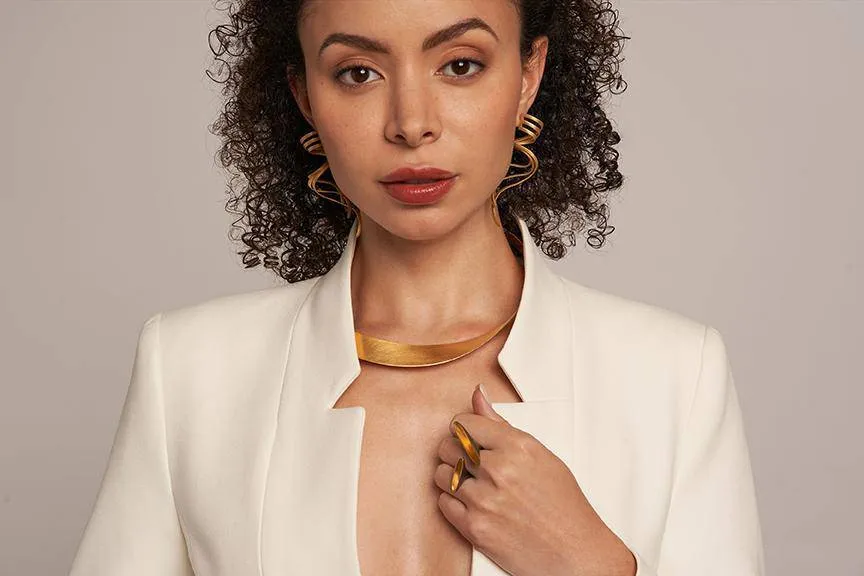 Gold Vortex Earrings