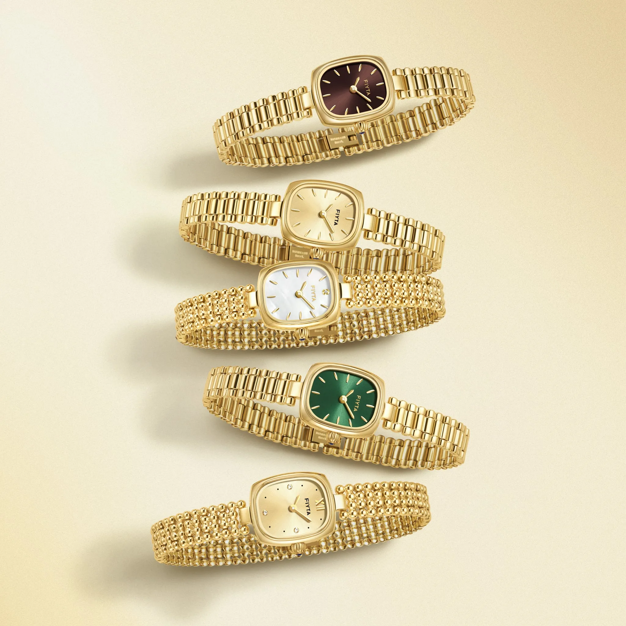 Gold Watches with Zircon Dial