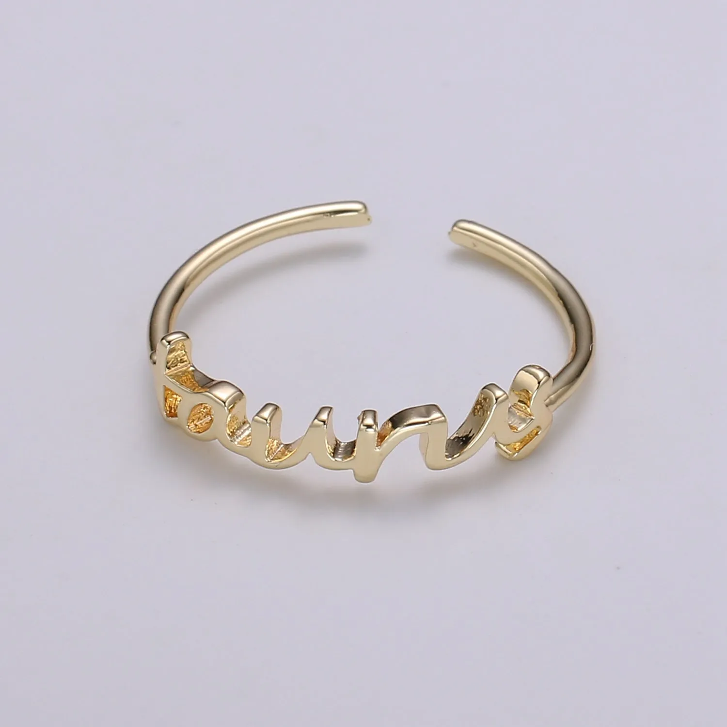 Gold Zodiac Ring Words Gold Ring, Astrology Horoscope Ring Birthday Personalized Gift Open Adjustable Ring for Stacking Ring Midi Ring