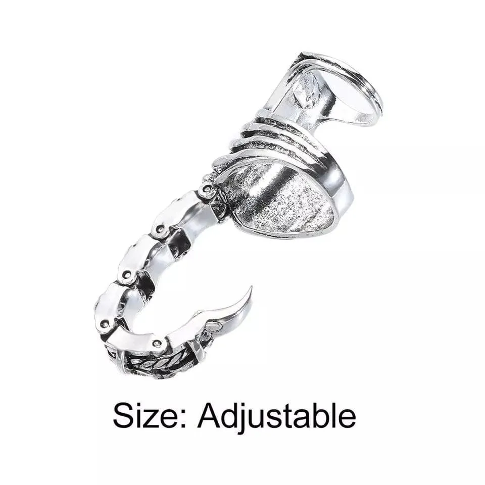 Gothic Dark Nail Finger Armor Movable Scorpion Ring