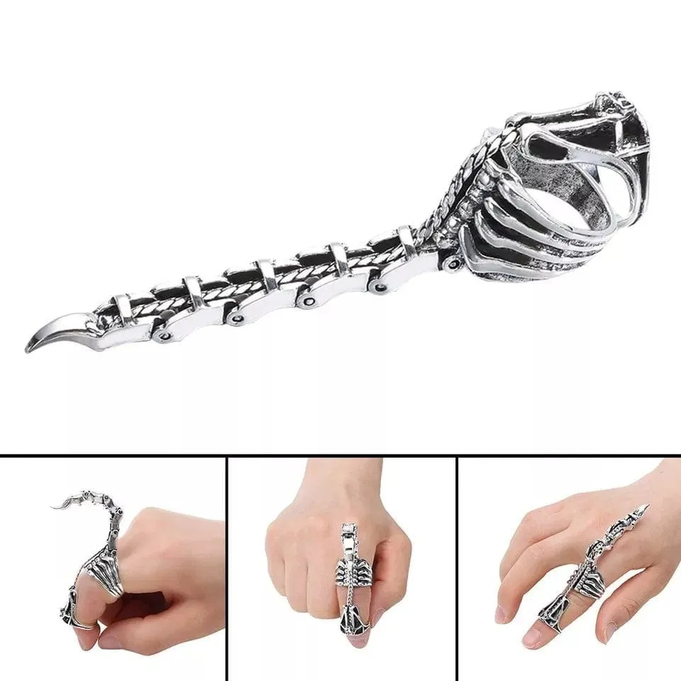 Gothic Dark Nail Finger Armor Movable Scorpion Ring