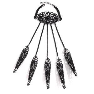 Gothic Five Finger Armor Nails Mittens Bracelet