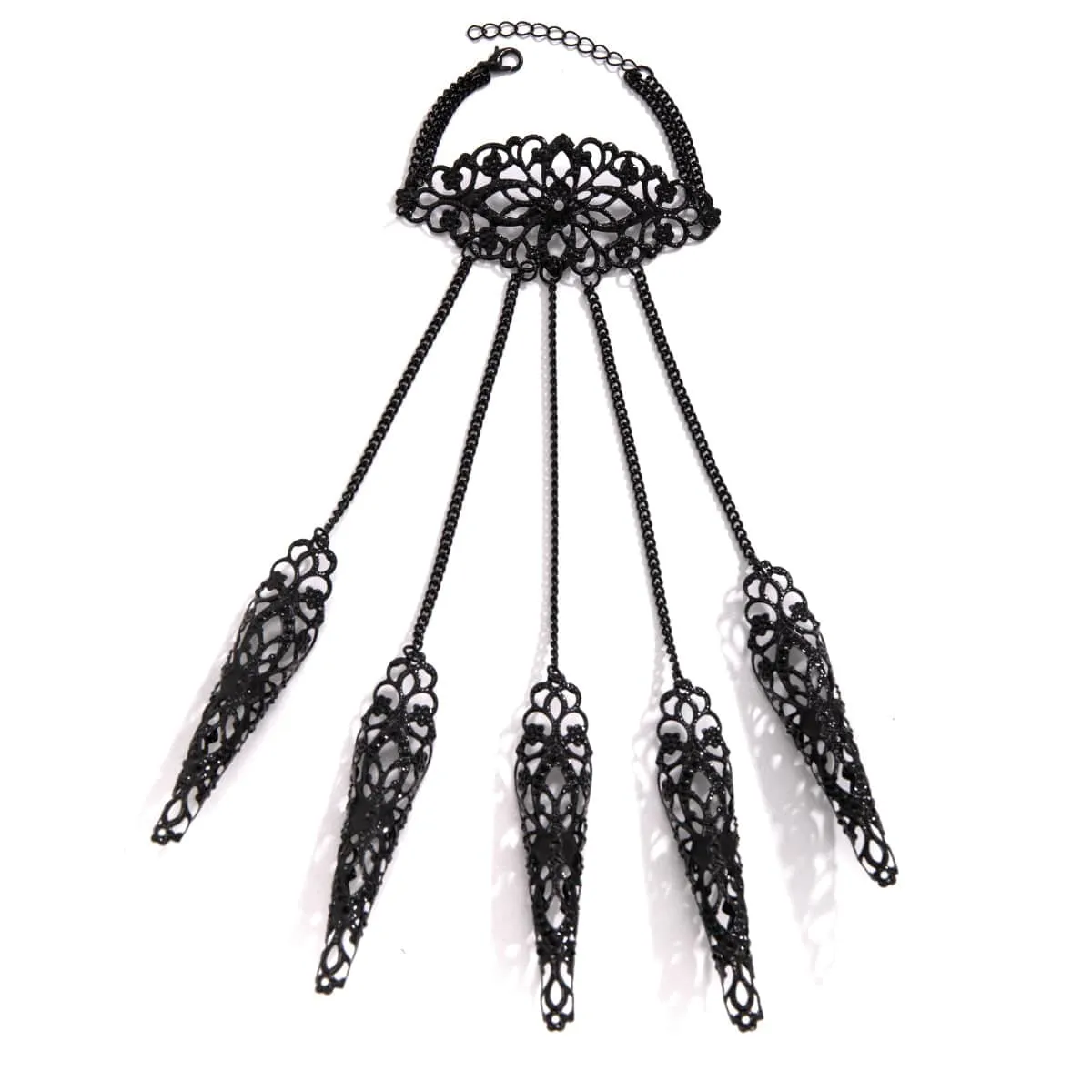 Gothic Five Finger Armor Nails Mittens Bracelet