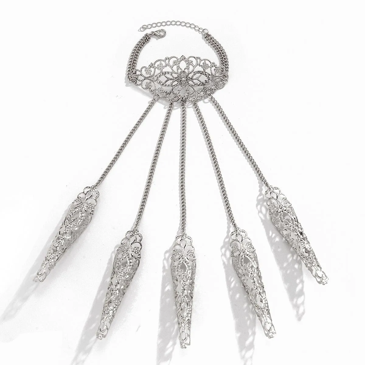 Gothic Five Finger Armor Nails Mittens Bracelet