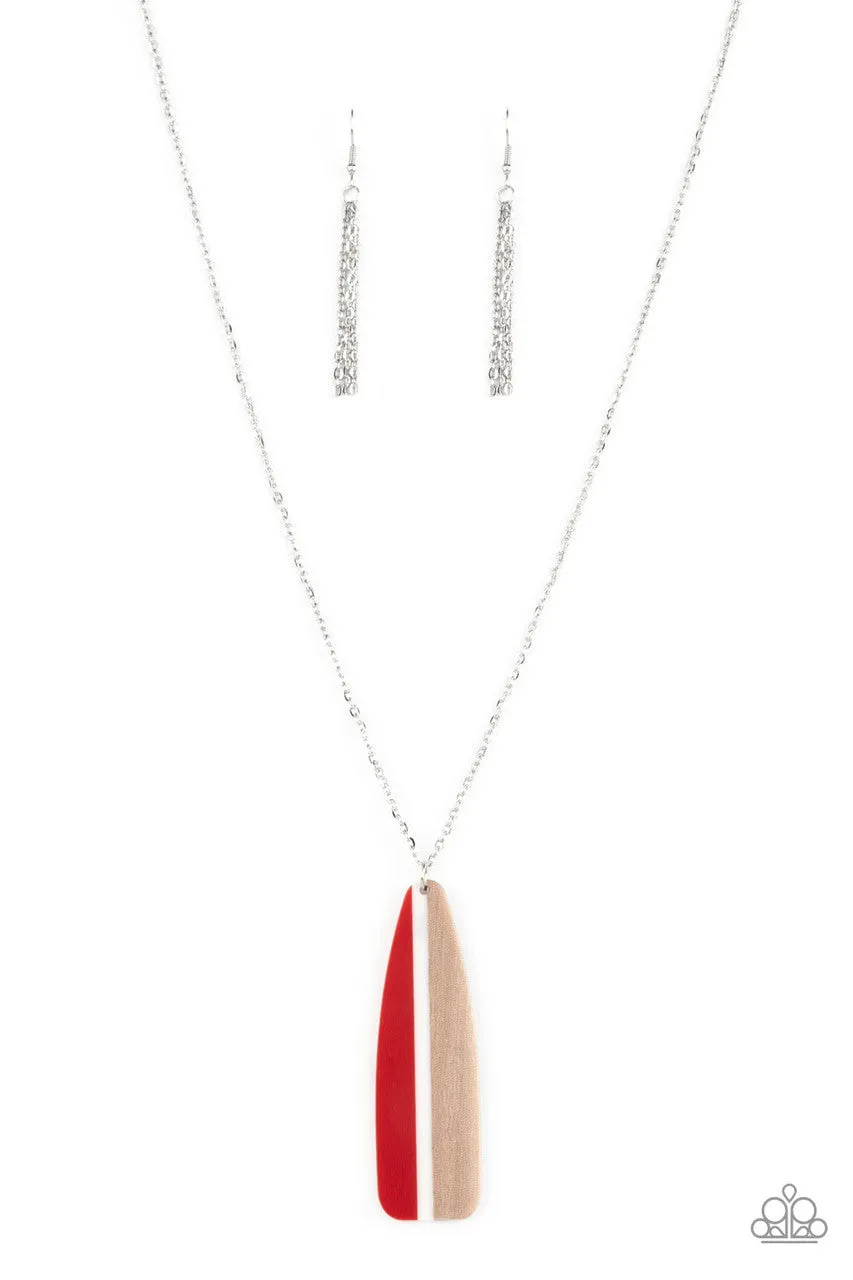 Grab a Paddle Red Paparazzi Necklace