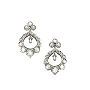 Grace White Diamond Drop Earrings