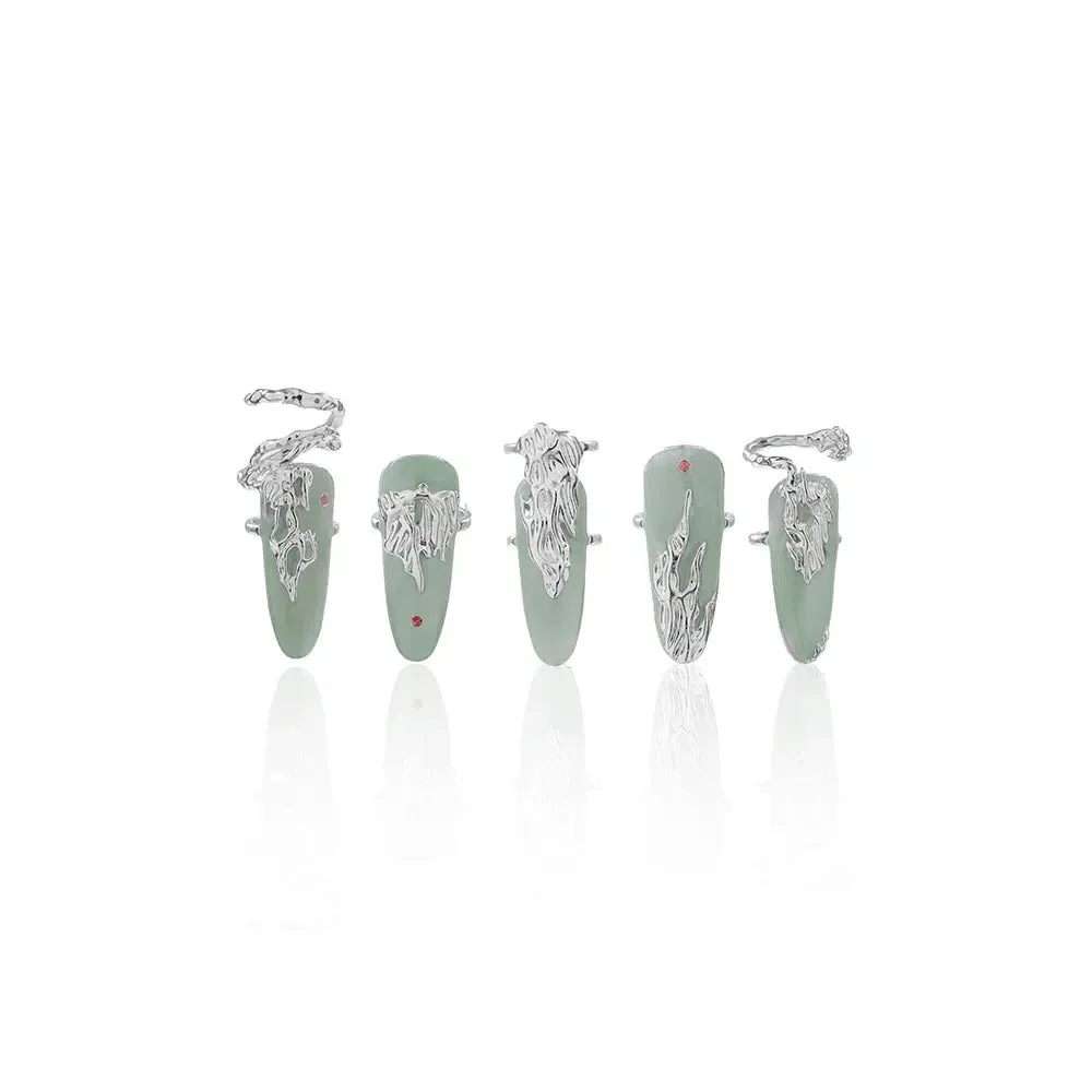 Green Finger Nail Rings