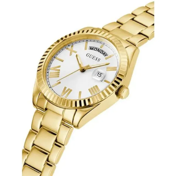 Guess Luna Gold Stainless Steel Silver Dial Quartz Watch for Ladies - GW0308L2