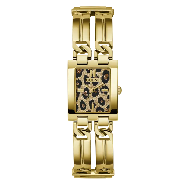 Guess MOD ID Gold Stainless Steel Gold Dial Quartz Watch for Ladies - GW0807L2
