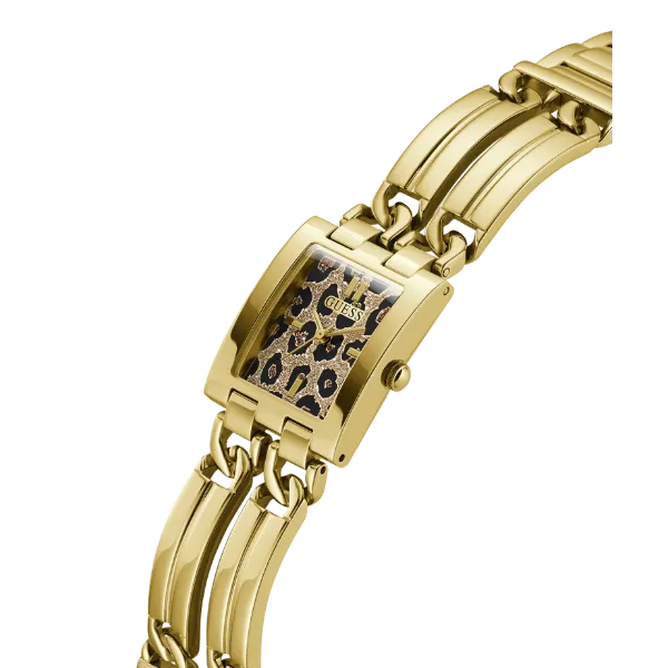 Guess MOD ID Gold Stainless Steel Gold Dial Quartz Watch for Ladies - GW0807L2