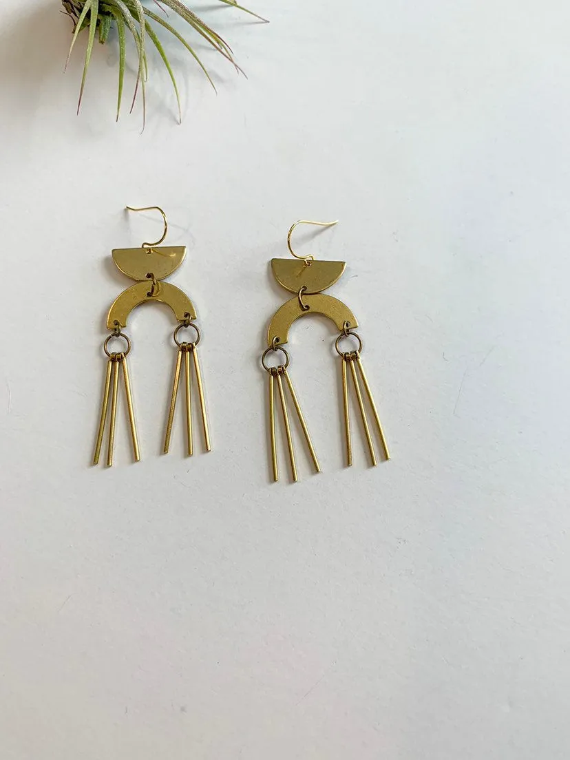 Half Moon Spike Statement Earrings