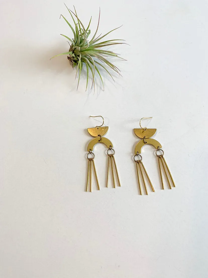 Half Moon Spike Statement Earrings