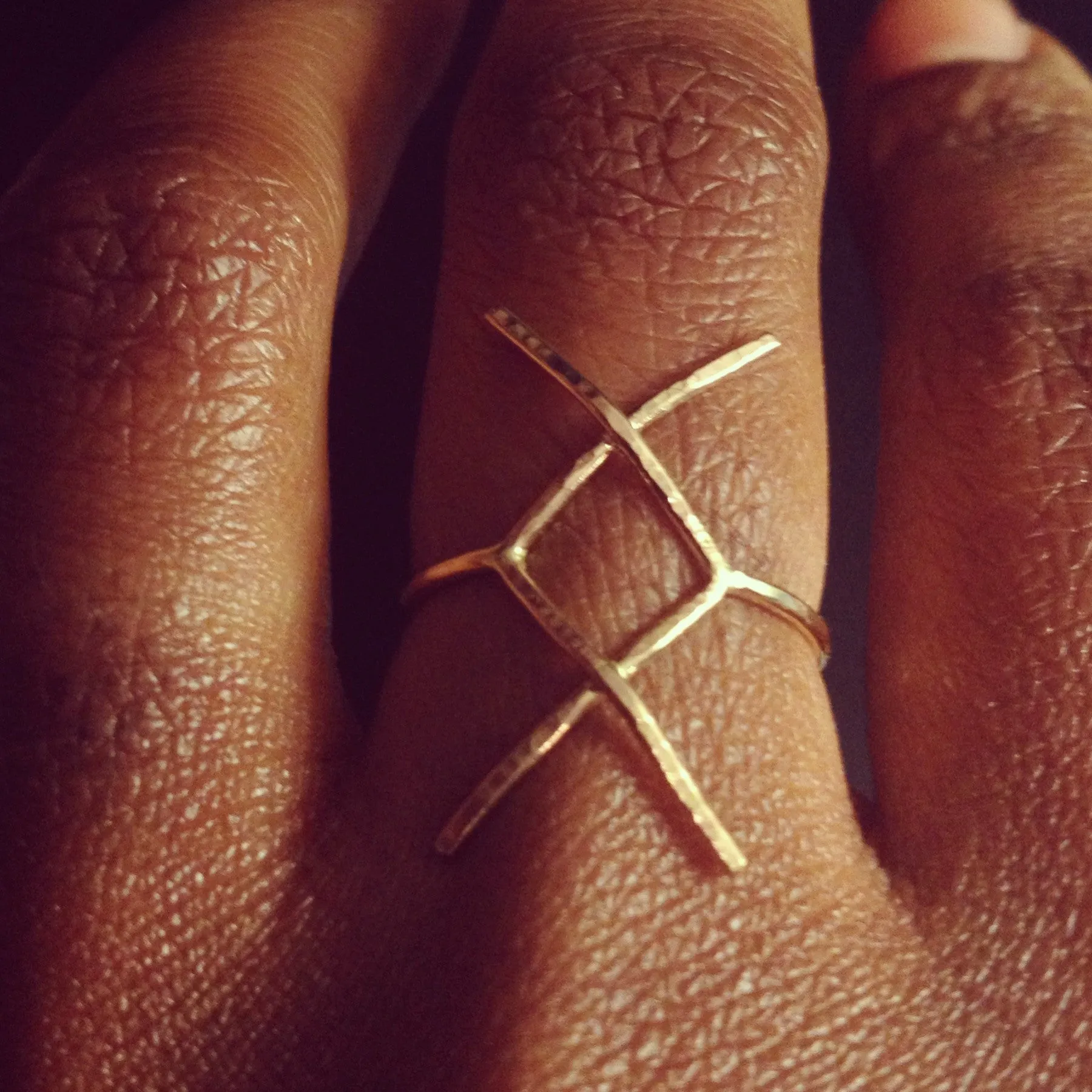 Hammered "New Beginnings" Ring