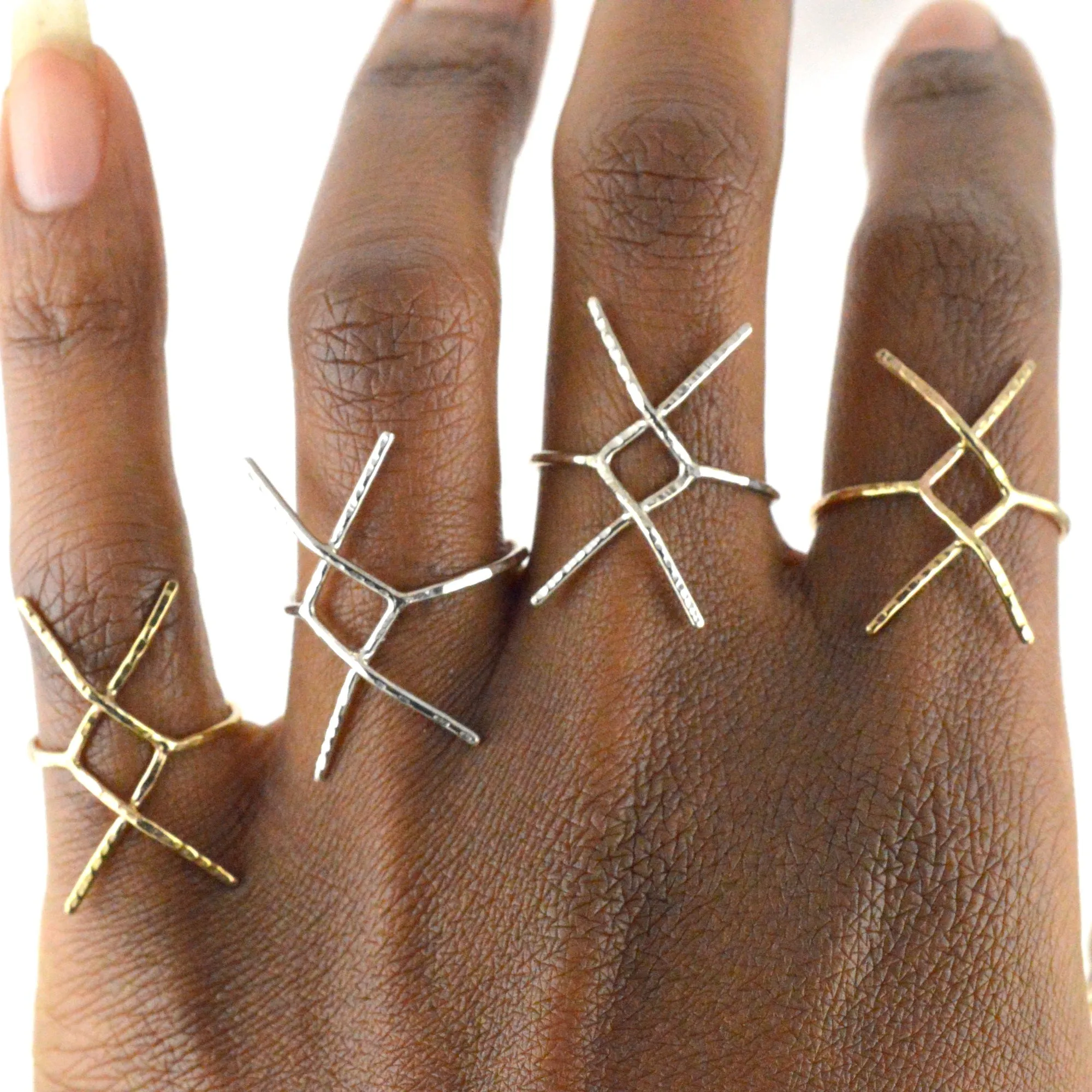 Hammered "New Beginnings" Ring