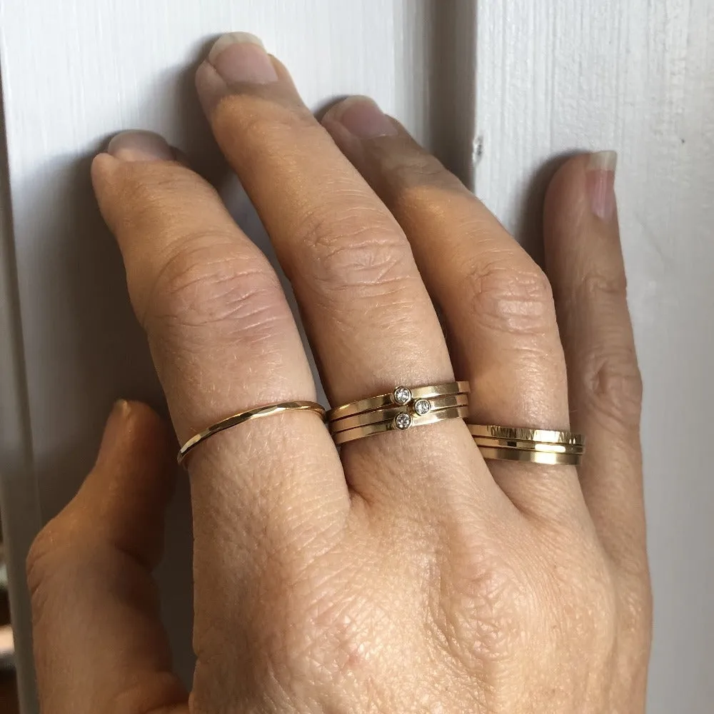 Hammered Stacking Rings