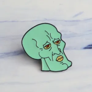 Handsome Squid Enamel Pin