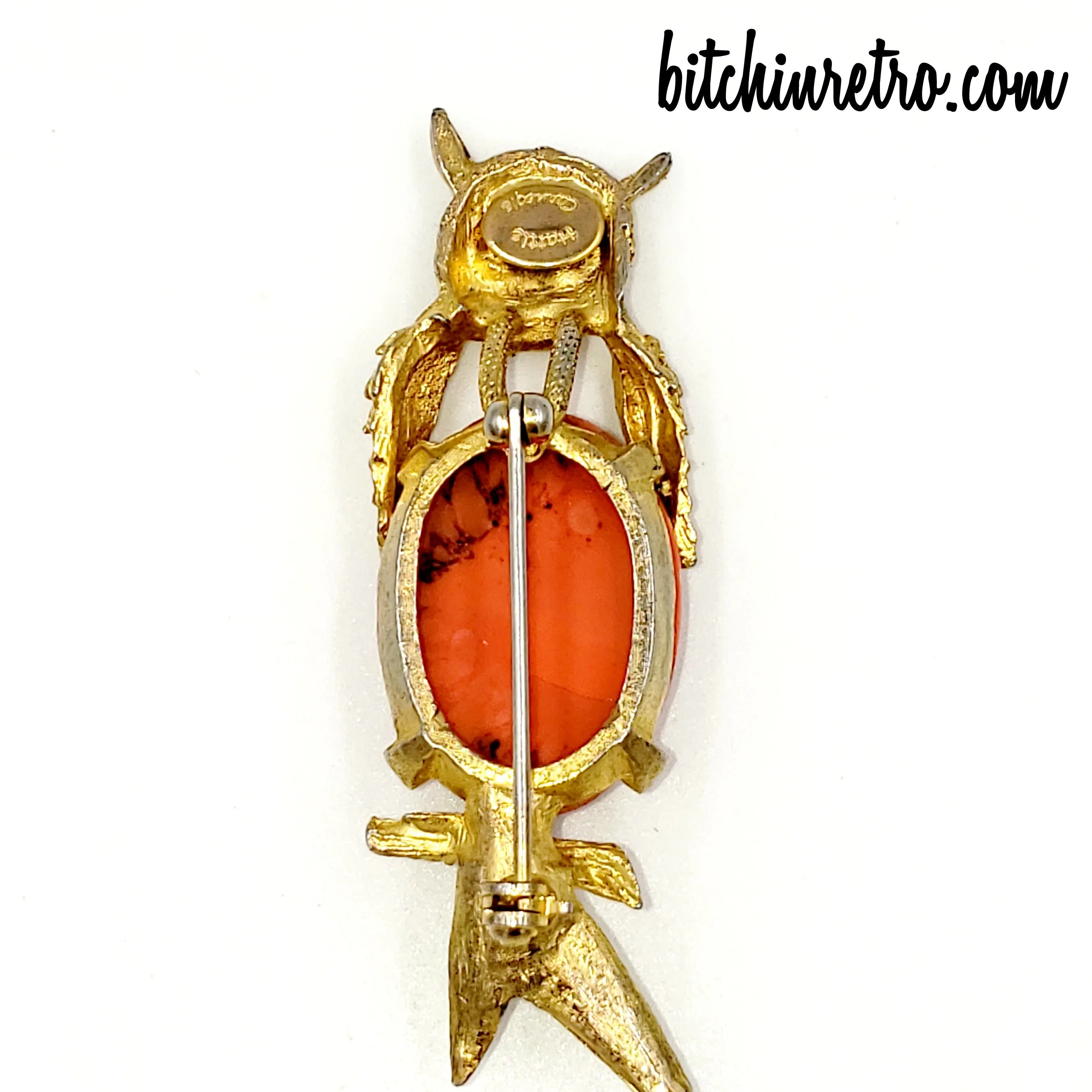 Hattie Carnegie Vintage Rhinestone Owl Brooch