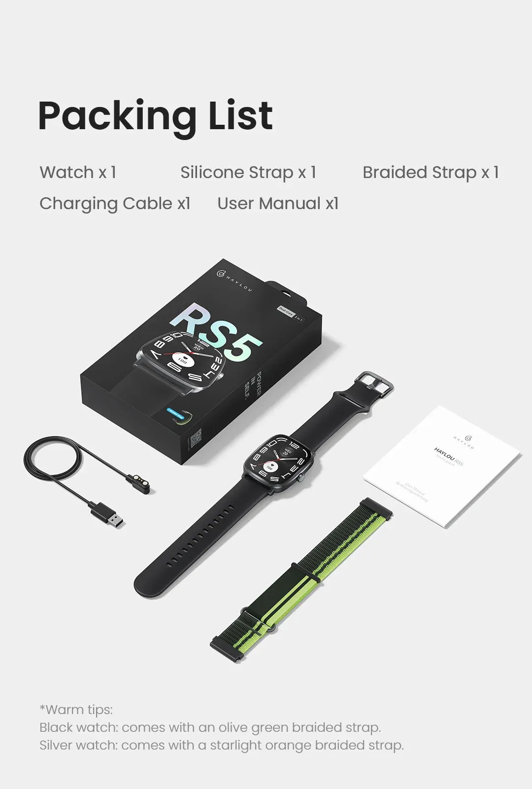 HAYLOU RS5 2.01" Ultra HD AMOLED Smart Watch