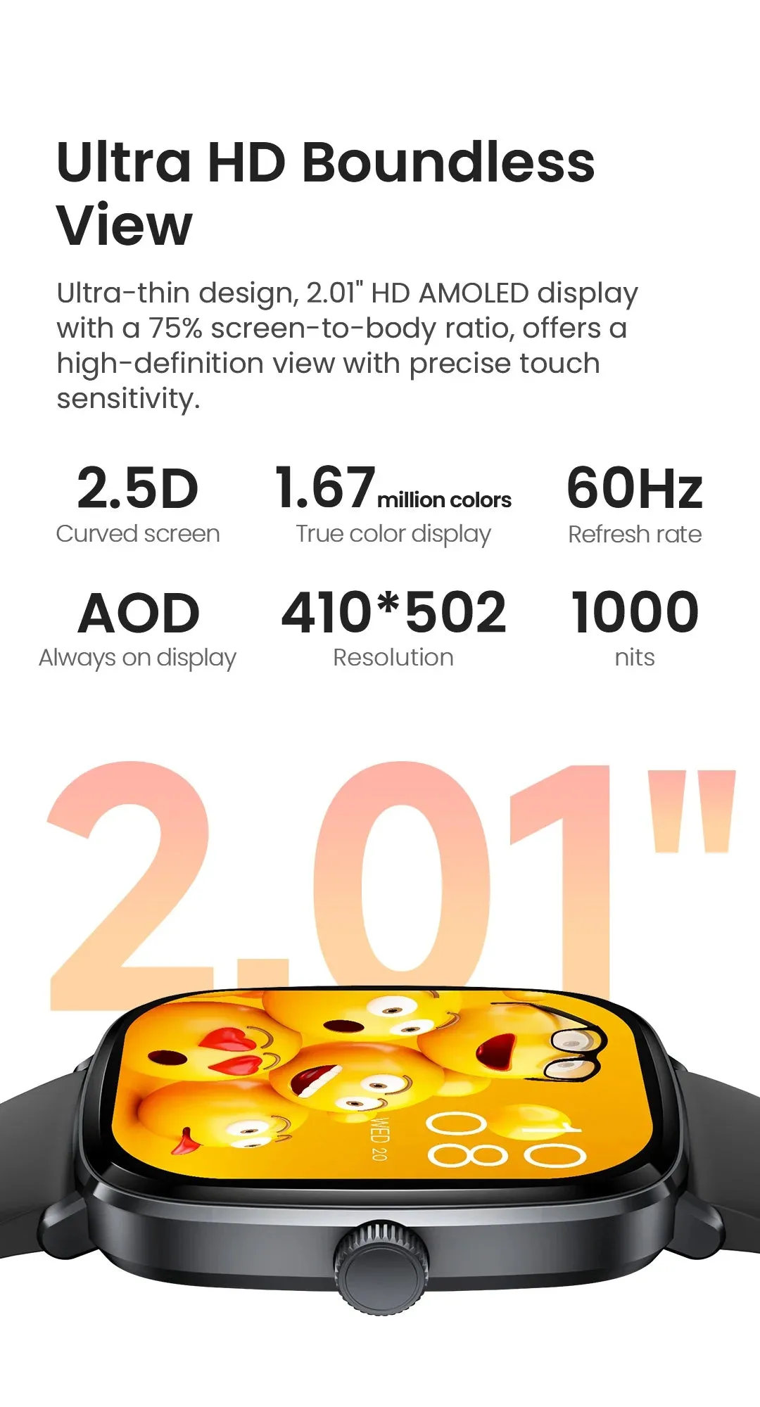 HAYLOU RS5 2.01" Ultra HD AMOLED Smart Watch