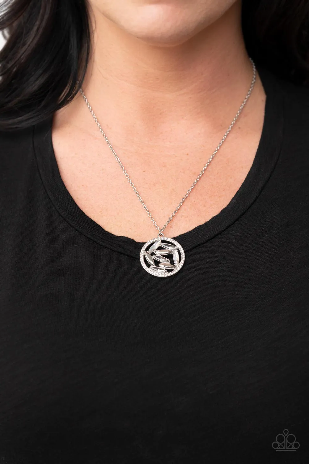 Head-Spinning Sparkle - Silver (Hematite) Necklace