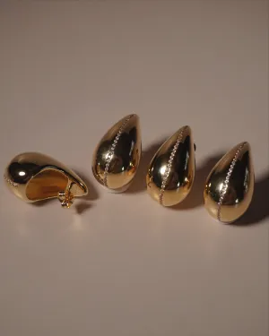 Hera Large Drop Earrings Gold