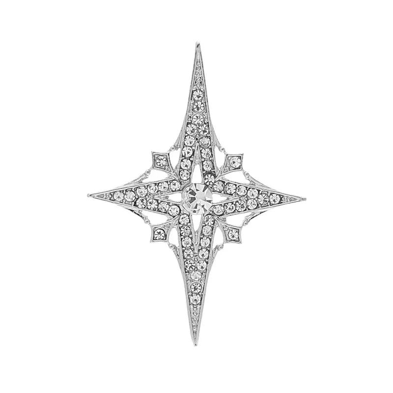 High-end Crysatal Rhinestone Star Lapel Pin