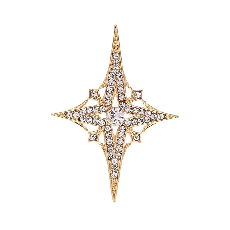 High-end Crysatal Rhinestone Star Lapel Pin