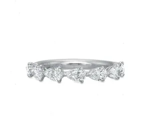 Horizontal Pear Shaped Diamond Band