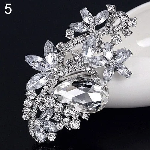 HP-0027 Rhinestone l Booches l Lot SILVER l GOLD l Bridal brooch bouquet l Sash l Wedding Invitations l Napkin Rings Bulk Broaches