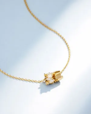 Infinite Diamond & Golden Rondelle Pendant