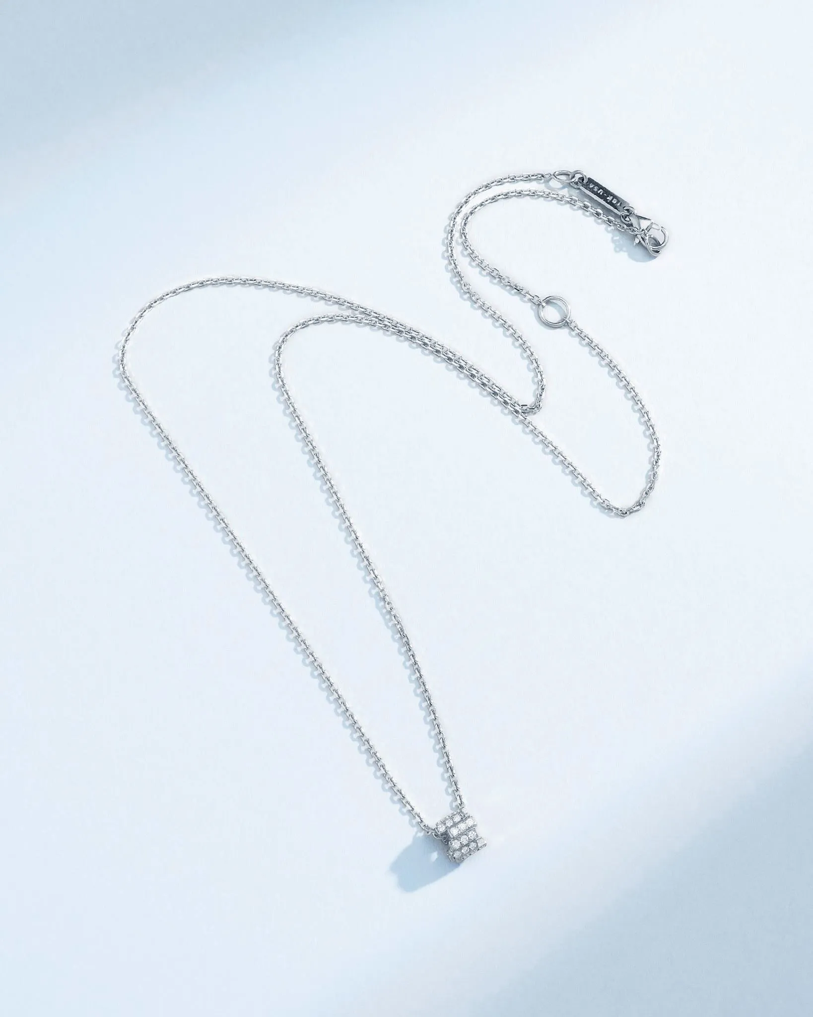 Infinite Pave Diamond Mini Rondelle Pendant