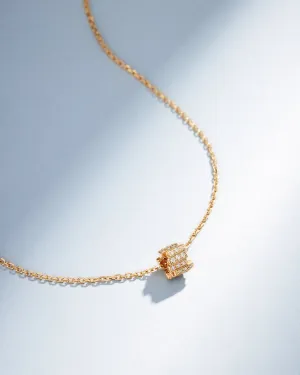 Infinite Pave Diamond Mini Rondelle Pendant