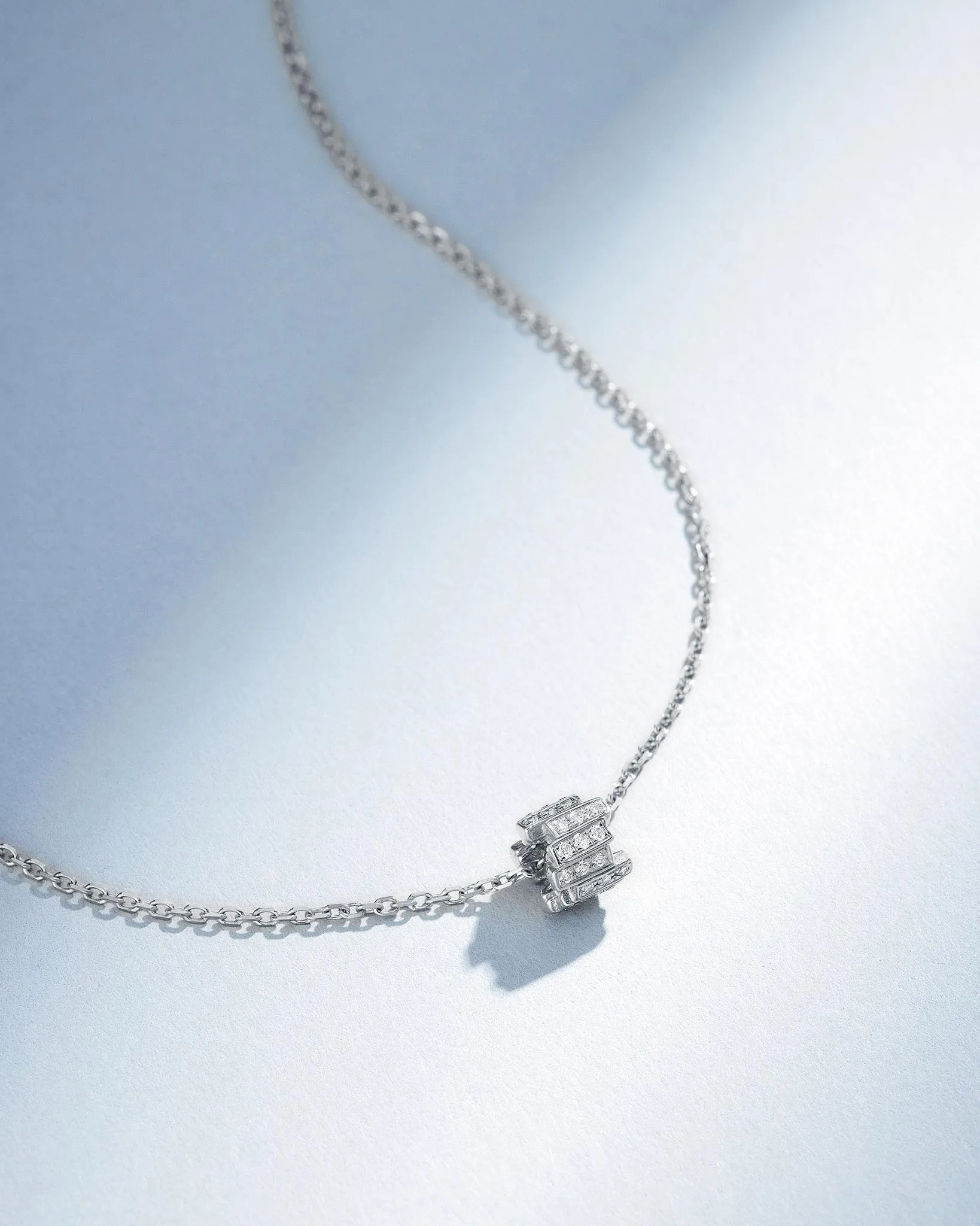 Infinite Pave Diamond Mini Rondelle Pendant