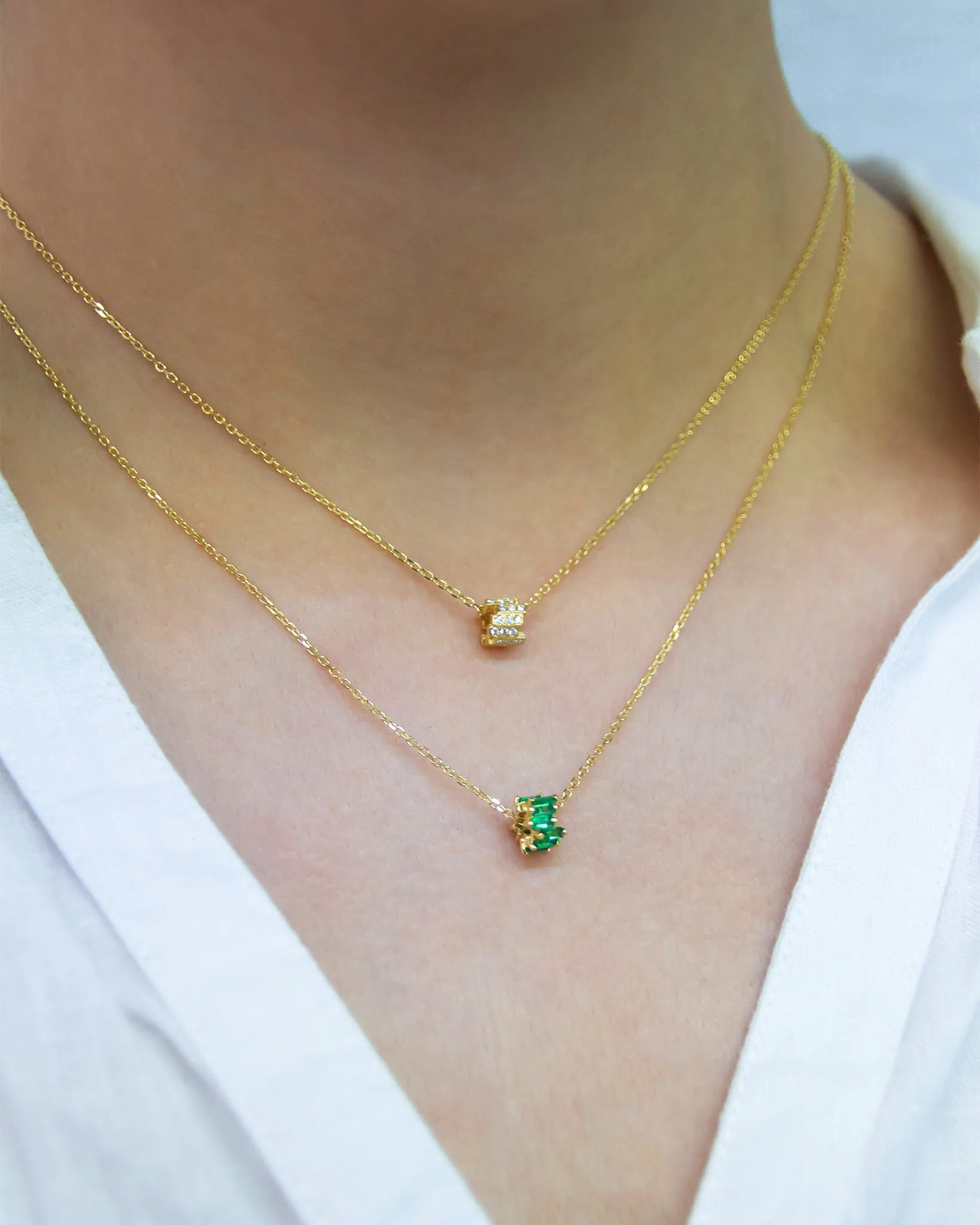 Infinite Pave Diamond Mini Rondelle Pendant