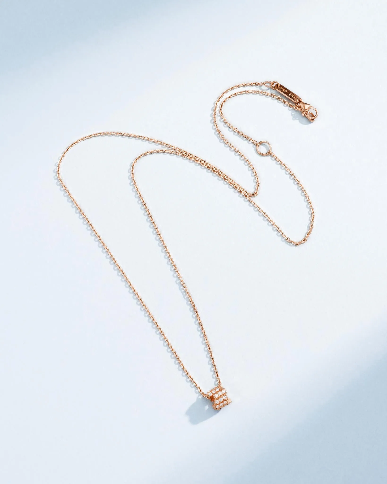 Infinite Pave Diamond Mini Rondelle Pendant