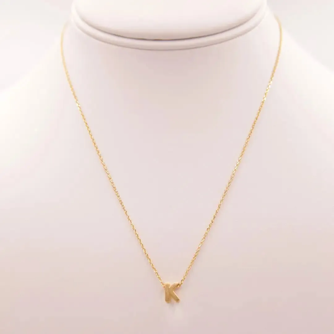 INITIAL K GOLD NECKLACE