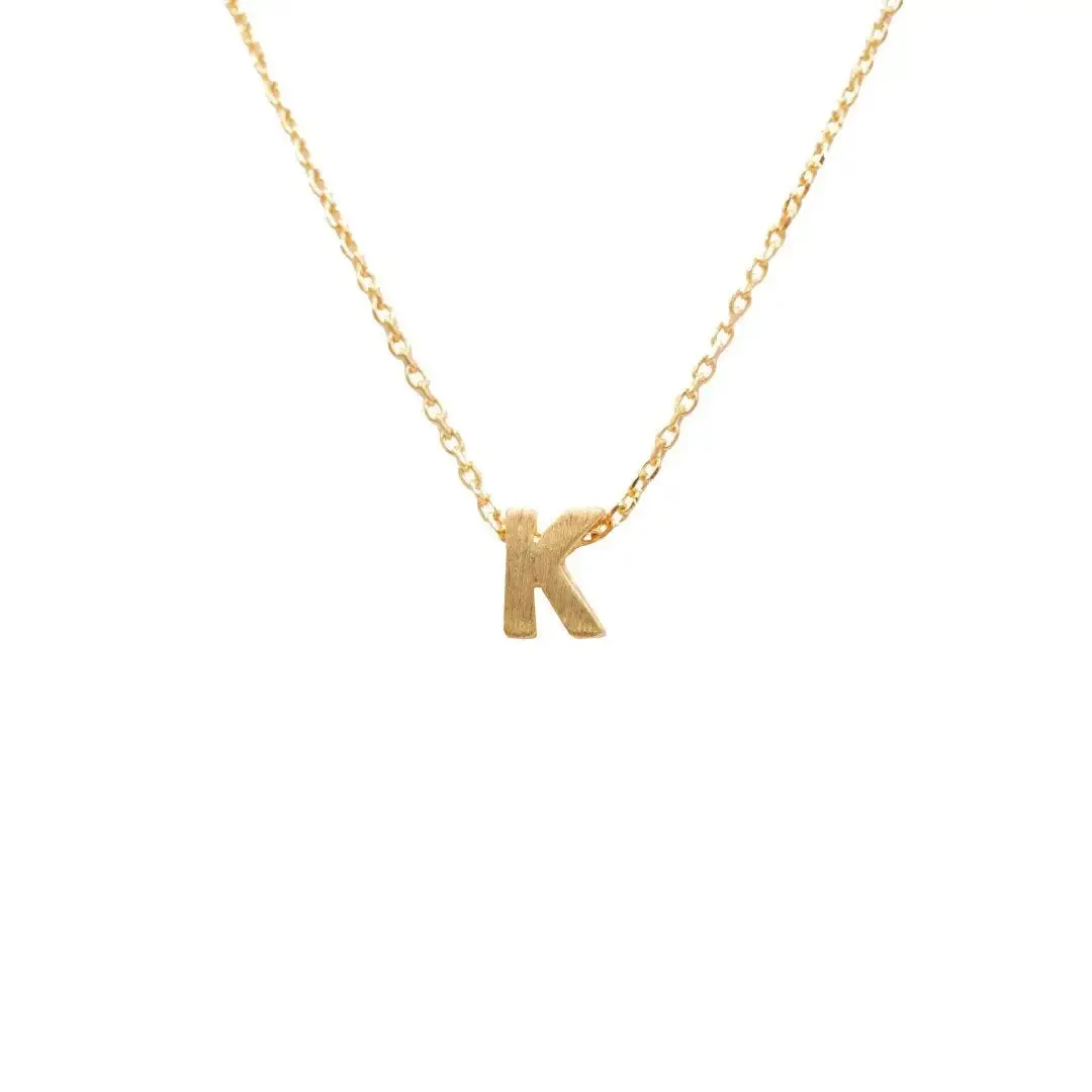 INITIAL K GOLD NECKLACE