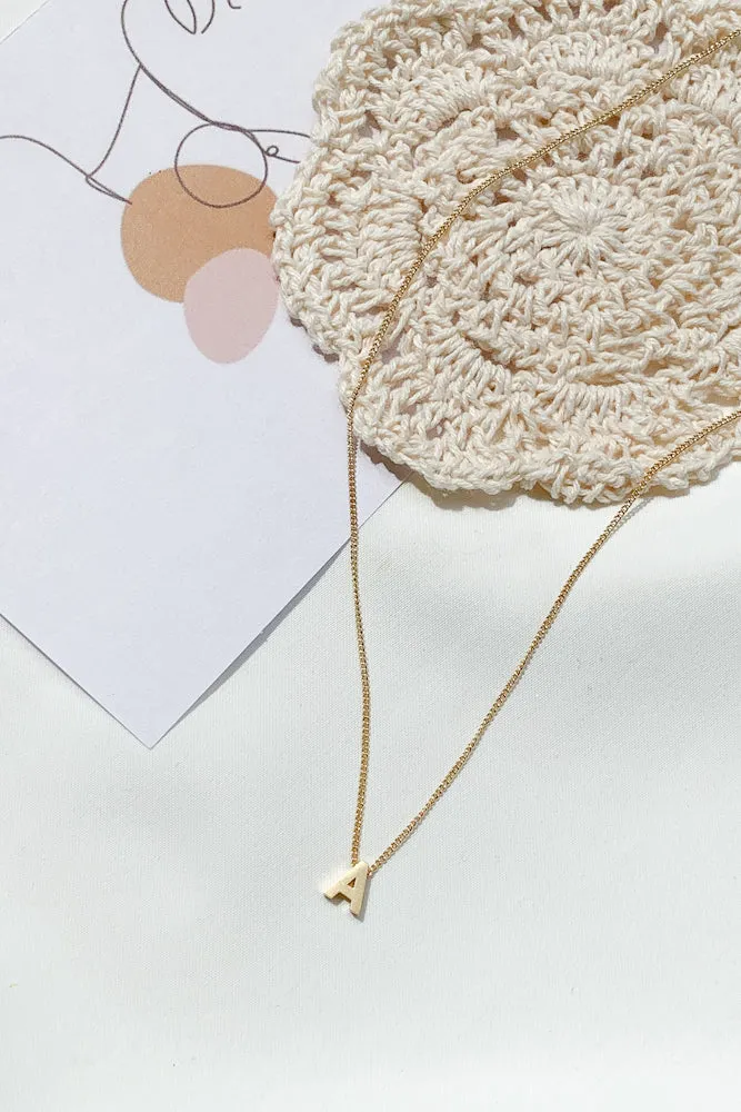 Initial Necklace in Gold