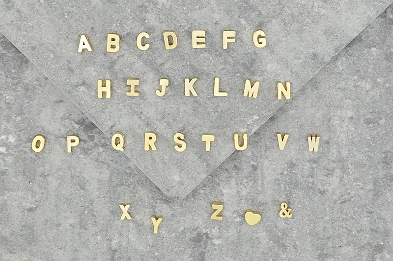 Initial Necklace in Gold