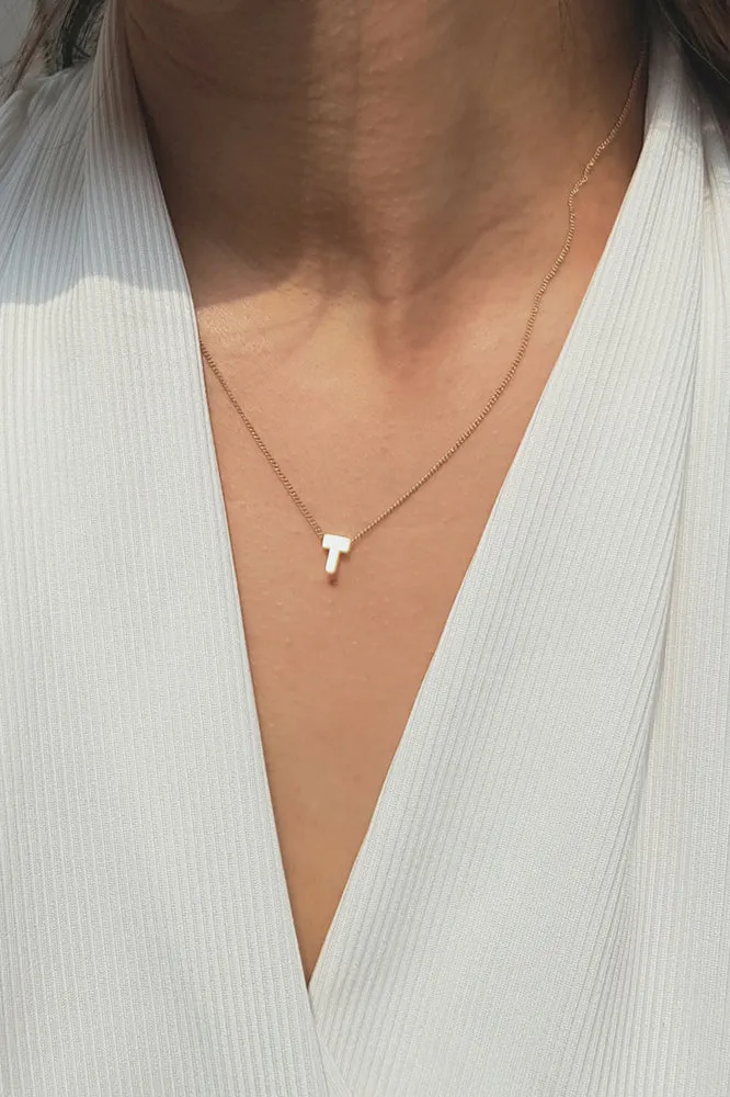 Initial Necklace in Gold
